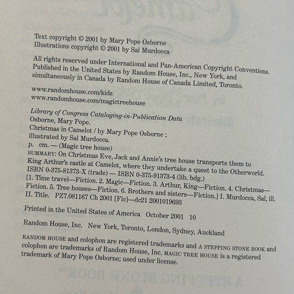 VINTAGE MAGIC TREE HOUSE #29 CHRISTMAS IN CAMELOT (2001) HARDCOVER MARY OSBORNE - Picture 6 of 6